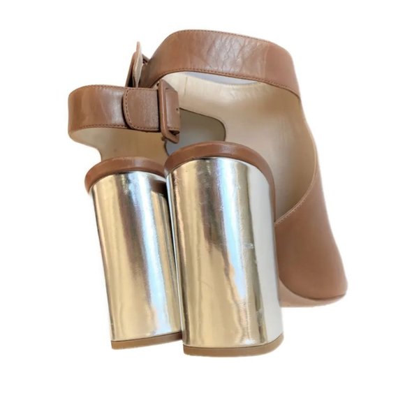 Prada Brown Leather Heeled Sandals - IT 40 - Picture 4 of 16